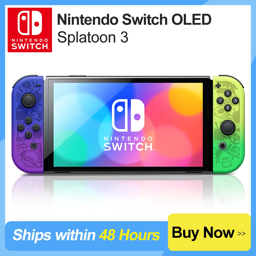 

Nintendo Switch OLED Game Console Splatoon 3 Limited Edition with 7 Inch OLED Screen Splatoon 3 Joy Con Available Now