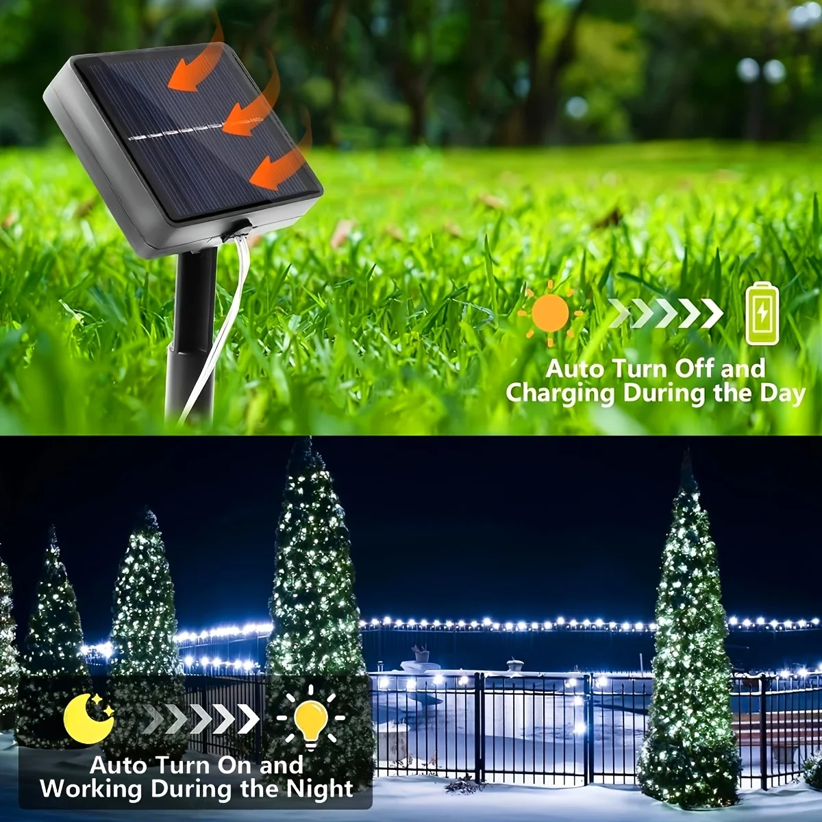 Solar-Powered LED Fairy Lights - Waterproof Outdoor Garden & Holiday Decor