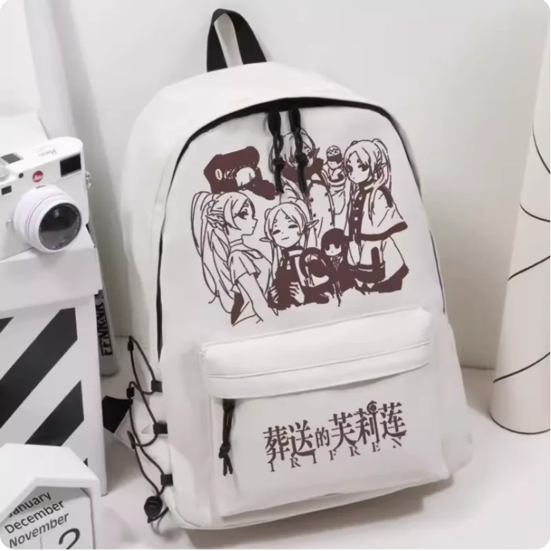 Anime Frieren at the Funeral  Elastic Band Decoration Girls Bagpack Backpack Travel Bag Boy Teenager Schoolbag