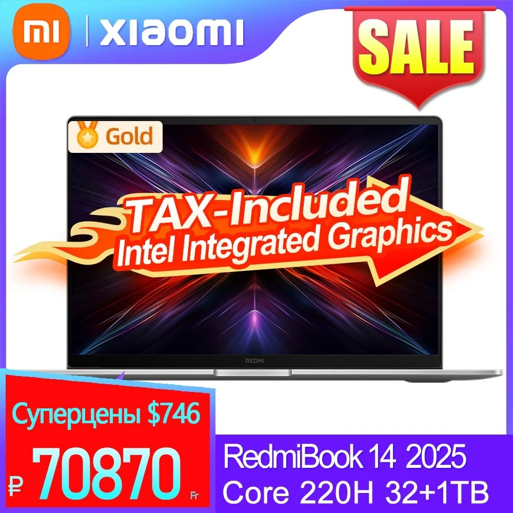 Xiaomi REDMI Book 14 Intel Core 5 220H 32G+1TB 2.8K 120Hz Screen