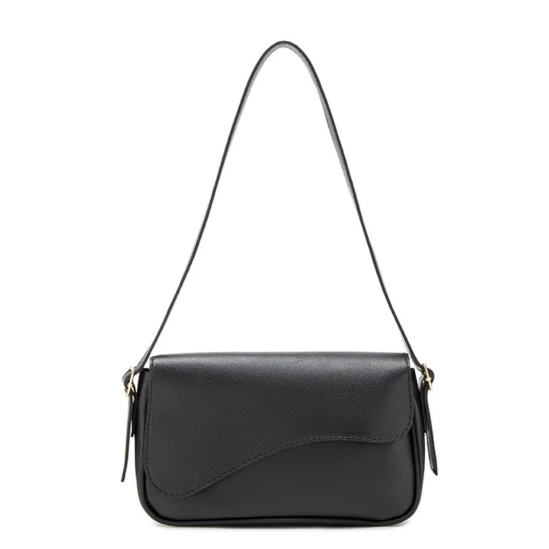 2025 New Arrival Simple Versatile Single Shoulder Bag Retro Square Mini Bag With Unique Wavy Cover Design For Women