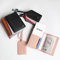 Custom Name Travel Passport Cover Set Personalized Letters Gift Luggage Tag Card Holder Passport Case Holder Travel Essentials - Image 3