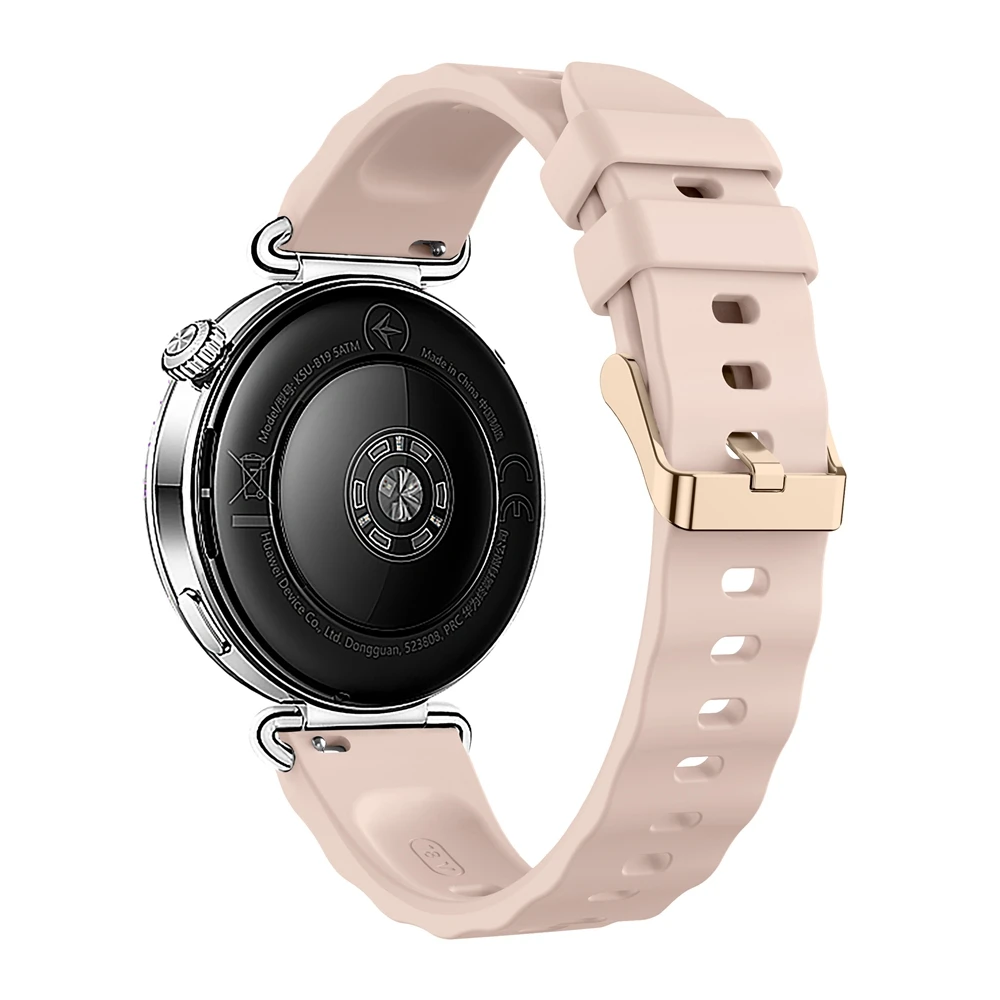 Rose Gold Buckle Sport Silicone Strap – 18mm Premium Watchband Bracelet
