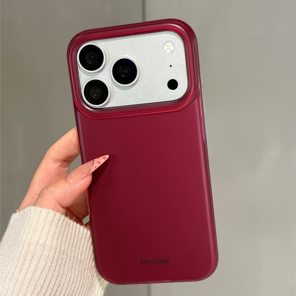 Elegant Retro Dark Purple & Wine Red Matte Phone Case - Shockproof Protective Back Cover