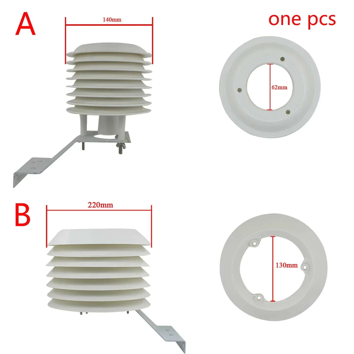 ABS Solar radiation shield weather station projector 4-20 floors solar radiation shield