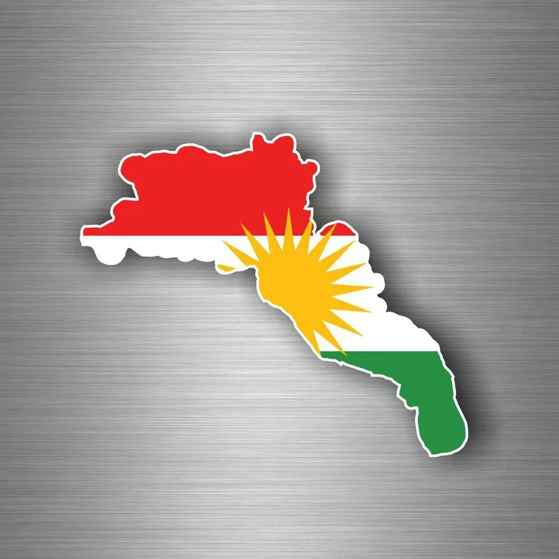 

Y422# 13/17cm Sticker Car Moto Map Flag Vinyl Outside Wall Decal Kurdistan Kurds