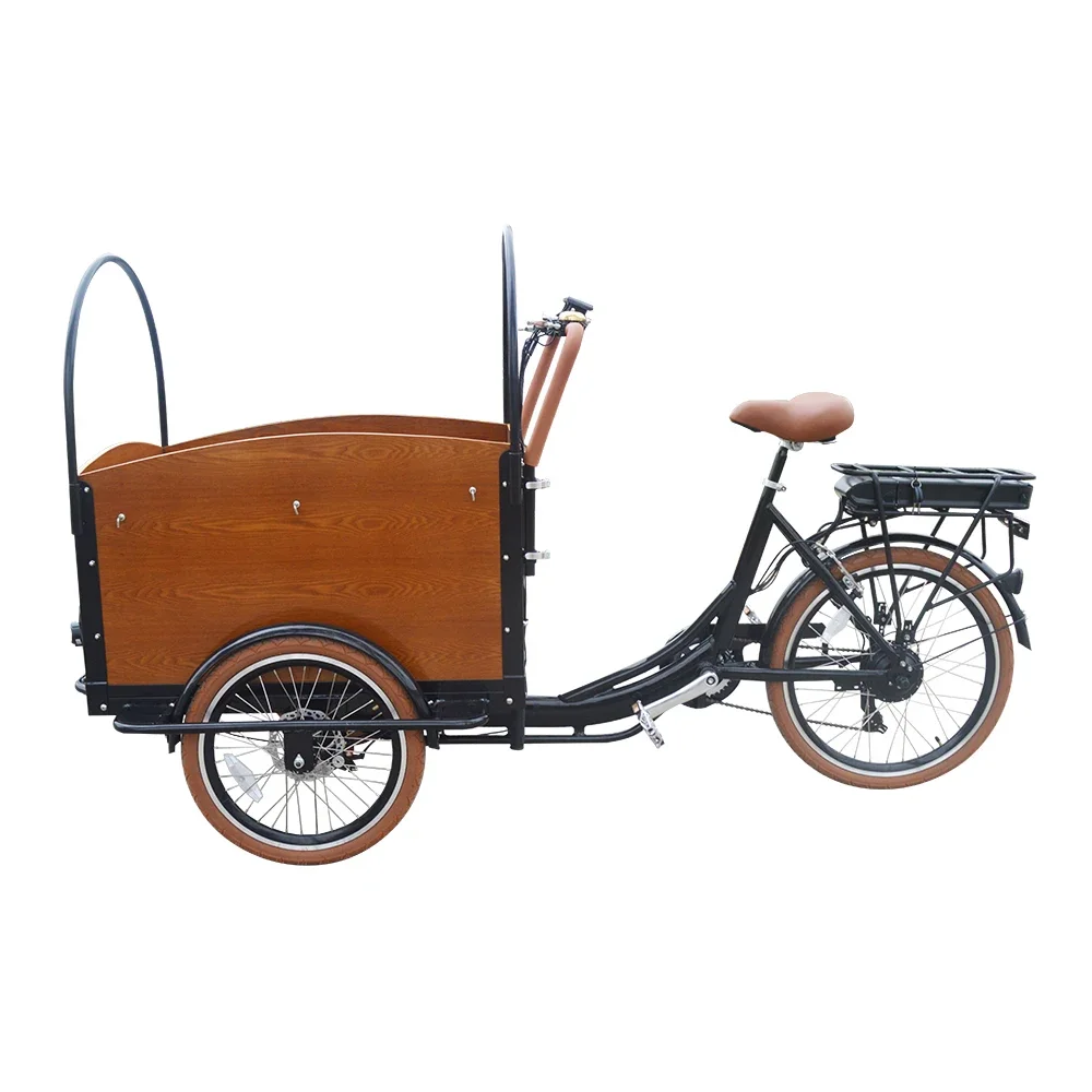 

Three Wheel 6 Speed Rickshaw Driving Type Adult Cargo Tricycle Family Bike
