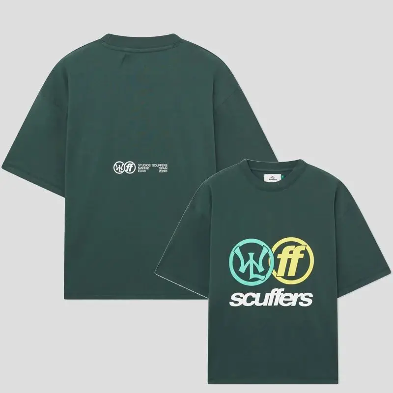 Scuffers Logo Latest Edition Double-sided Printed Men's and Women's Sports Goth T-shirt High Quality Pure Cotton Y2k Clothing 6