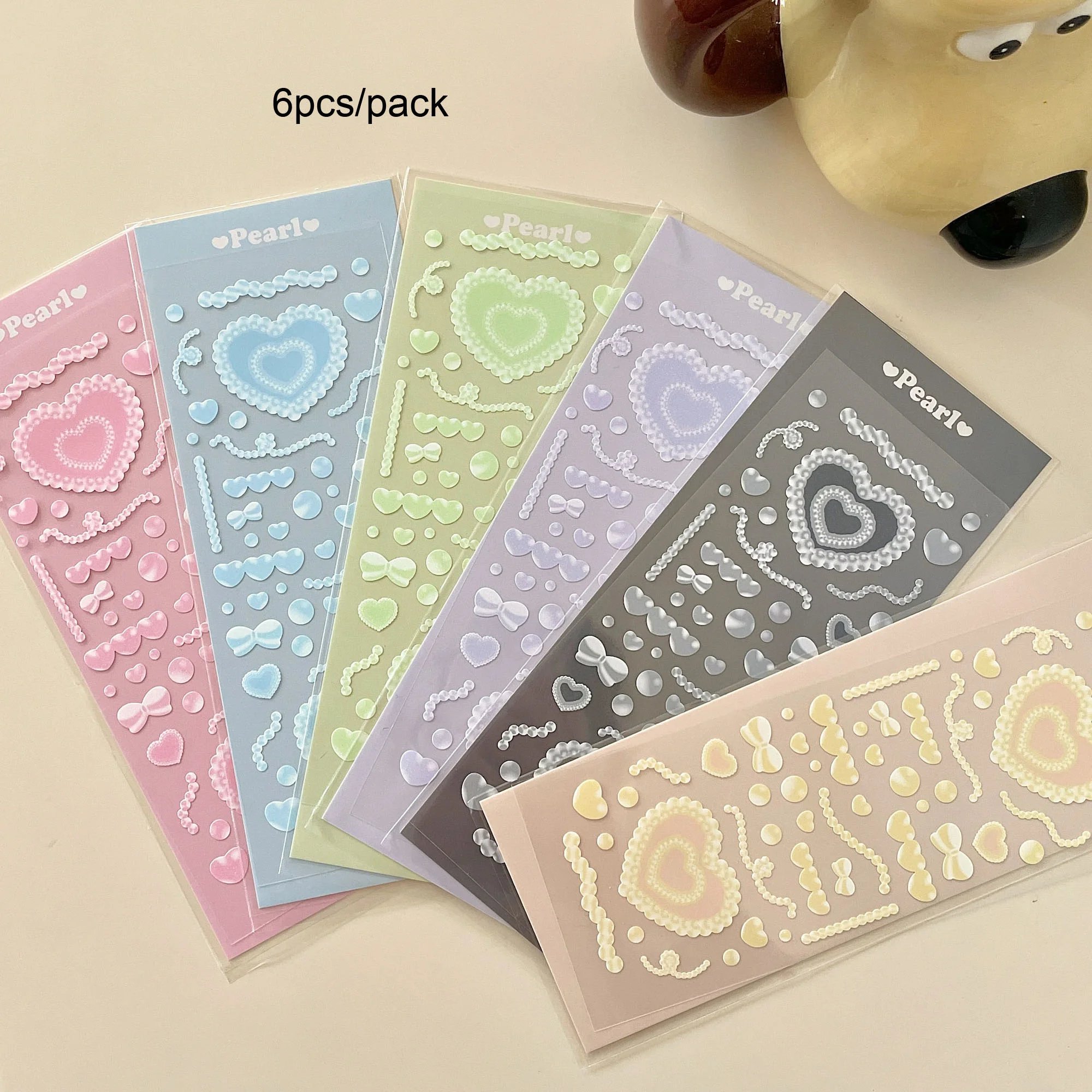 6Pcs/Pack Cartoon Fantasy Wonderful House Series Decorative Stickers Cartoon Sticker DIY Cute Kpop Korean Stationery Supplies