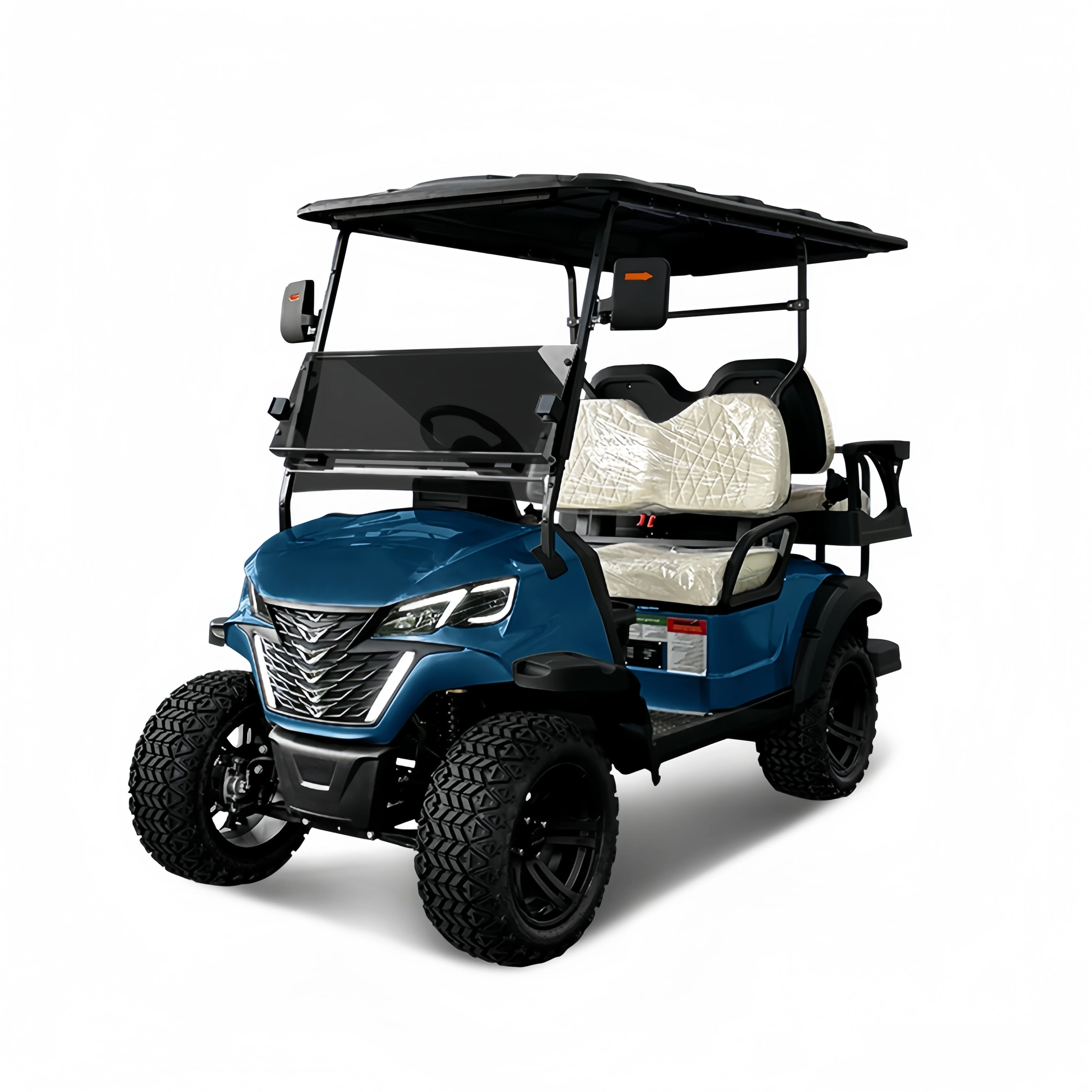 CE Approved Chinese 6 Passenger Hunting Electric Golf Cart Body Color Seat Color Lifted Buggy