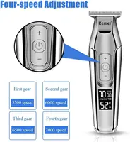 Kemei T blade Hair cutting machine, close to 0 mm haircut, Barber Hair clipper professional, Electric shaver for men 2