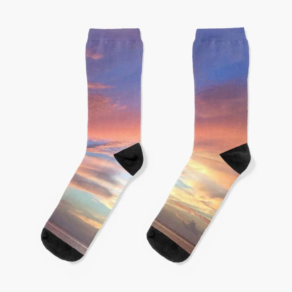

Sunset View Socks moving stockings Wholesale cotton Socks Men's Women's