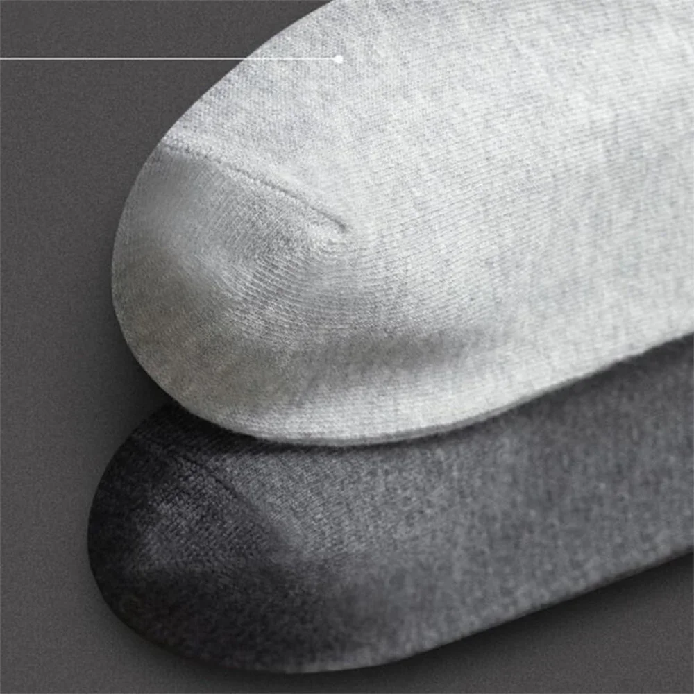 남성용 항균 탈취제, 땀 흡수, 중간 길이 면 양말, 단색, 간단한 양말, 빠른 발송, 10 쌍/세트