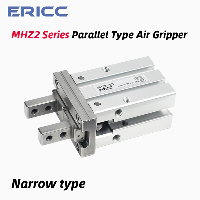 Pinça Paralela Pneumática tipo Estreito ar Mhz216dn Mhz2-10dn Mhz220dn Mhz2-25dn