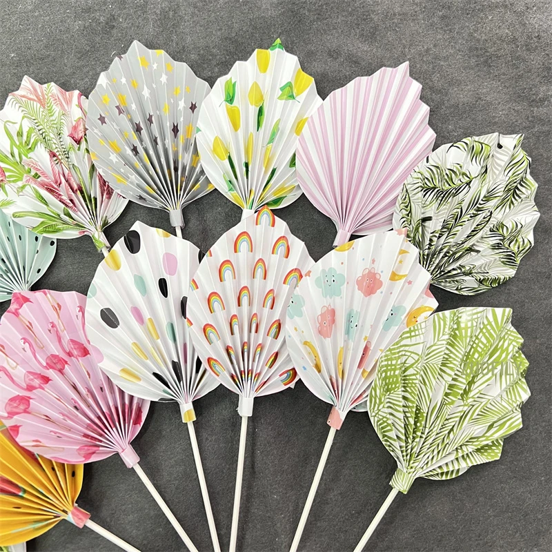 Paper Fans Cake Decoration Boho Cake Topper Flowers Boho Wedding