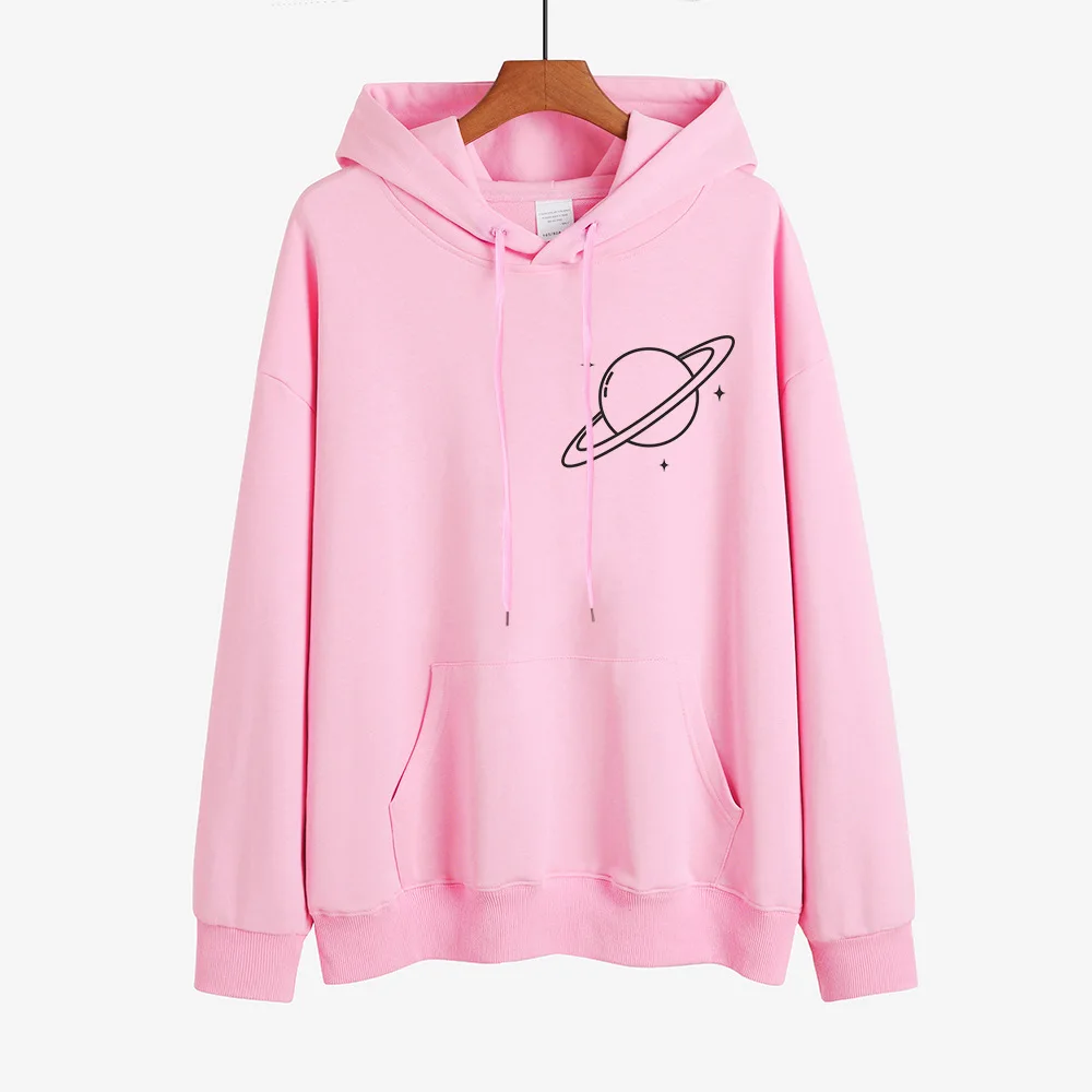 YRYT Street ins trend interplanetary pattern printed men's and women's casual long-sleeved hoodie