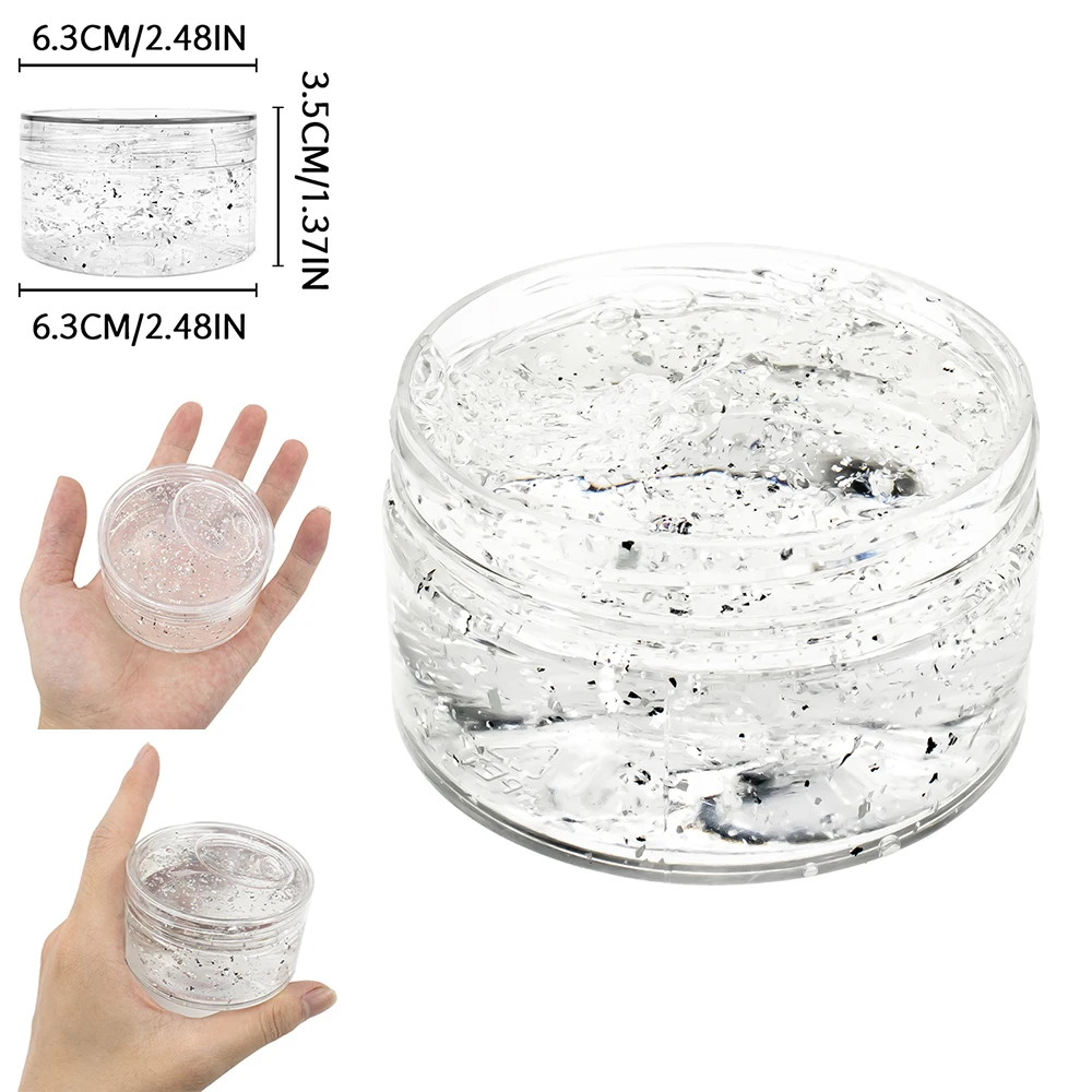120ml Crystal Crunchy Slime Glimmer Super Soft Putty And Non-Sticky Jelly Clear Slime Plasticine Stress Relief Clay Party Favor 5