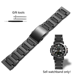 Men's 24mm Bracelet with Enhanced TPU Plastic Steel Watchband Design - 24mm - Width (Black strap - only)