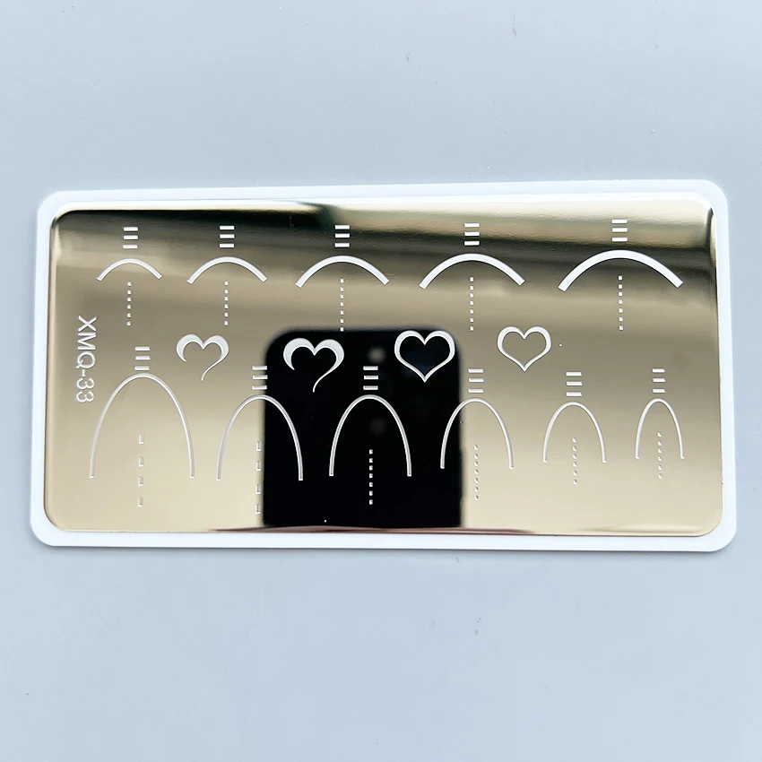 XMQ Nail Art Stamping Plate French Designs 3