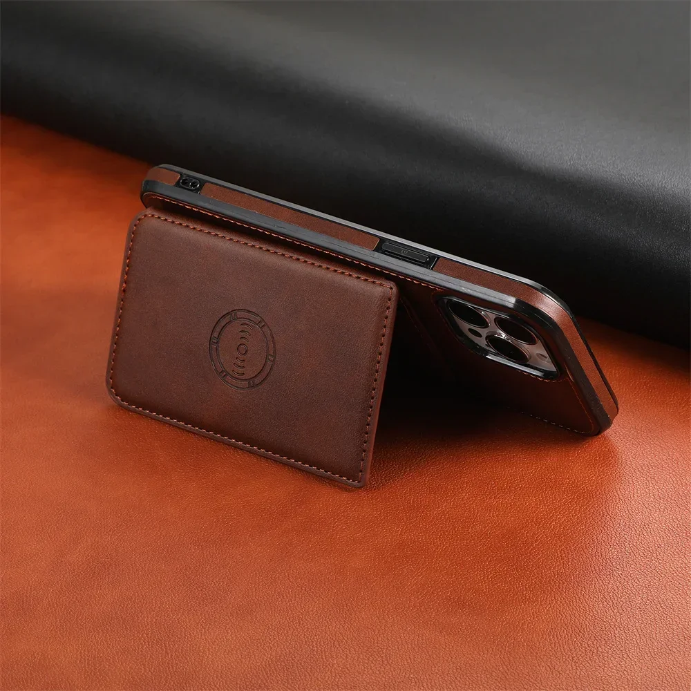 Premium Magnetic Flip Wallet Phone Case with Leather Cover and Credit Card Holder