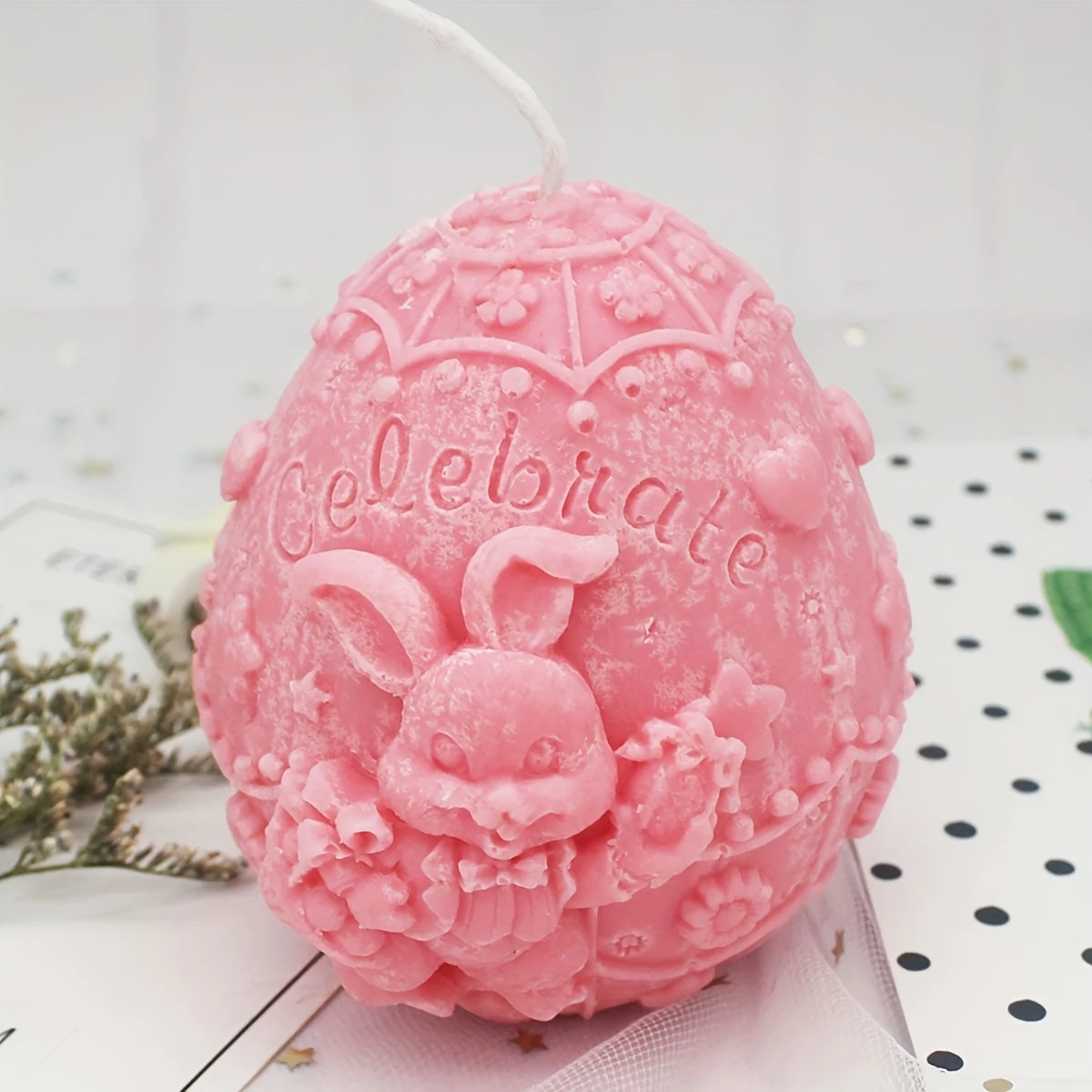 1pc-Cute Little Rabbit Silicone Mold Easter Small Animal Silicone Candle Mold