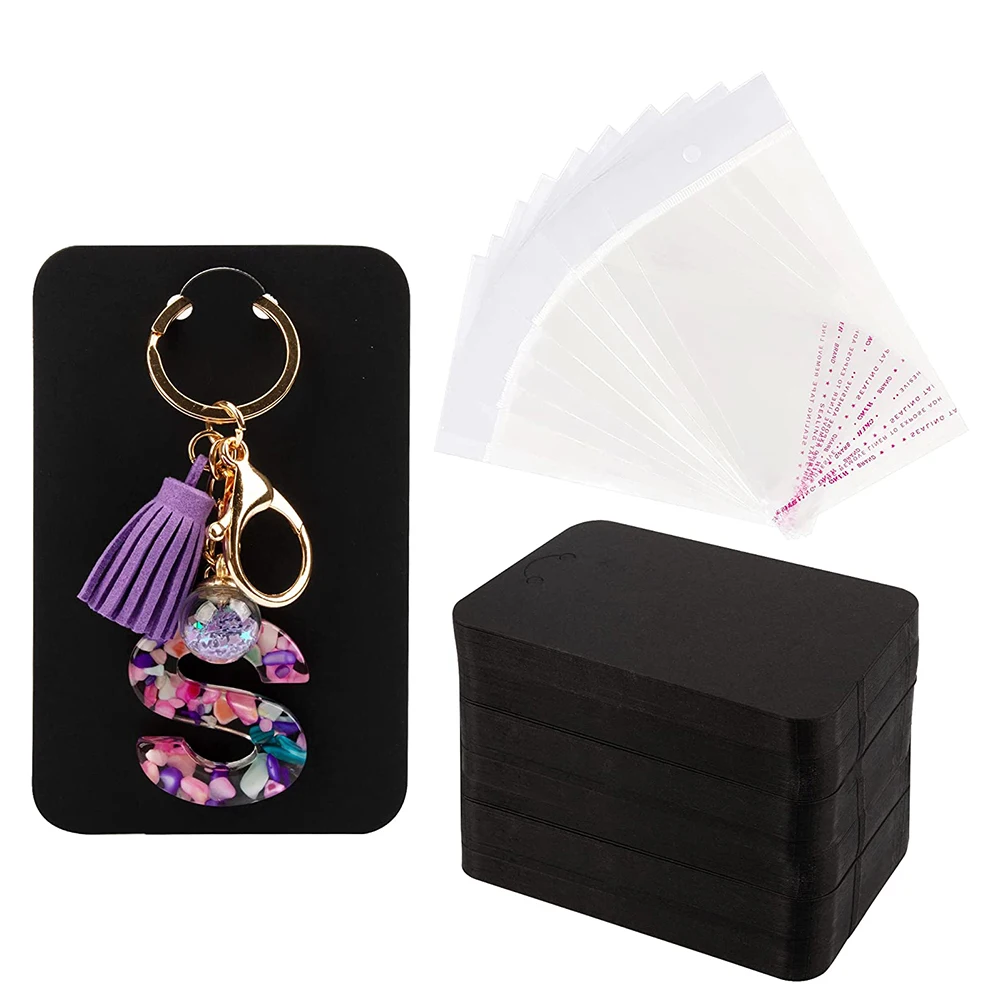 50pcs Keychain Display Cards with Self Sealing Bags Keychain Card Hold  Cardboard for Keyring Jewelry Display Packaging Wholesale| | - AliExpress