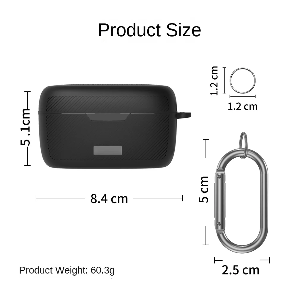 Silicone Earphone Case Dustproof with Buckle Earphone Storage Case Shockproof Storage Shell for Bowie MA10 Home/Travel