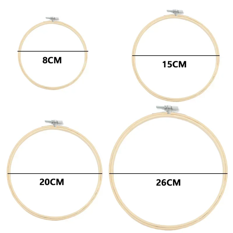 Bamboo Embroidery Hoop Ring for Cross Stitch and Crochet