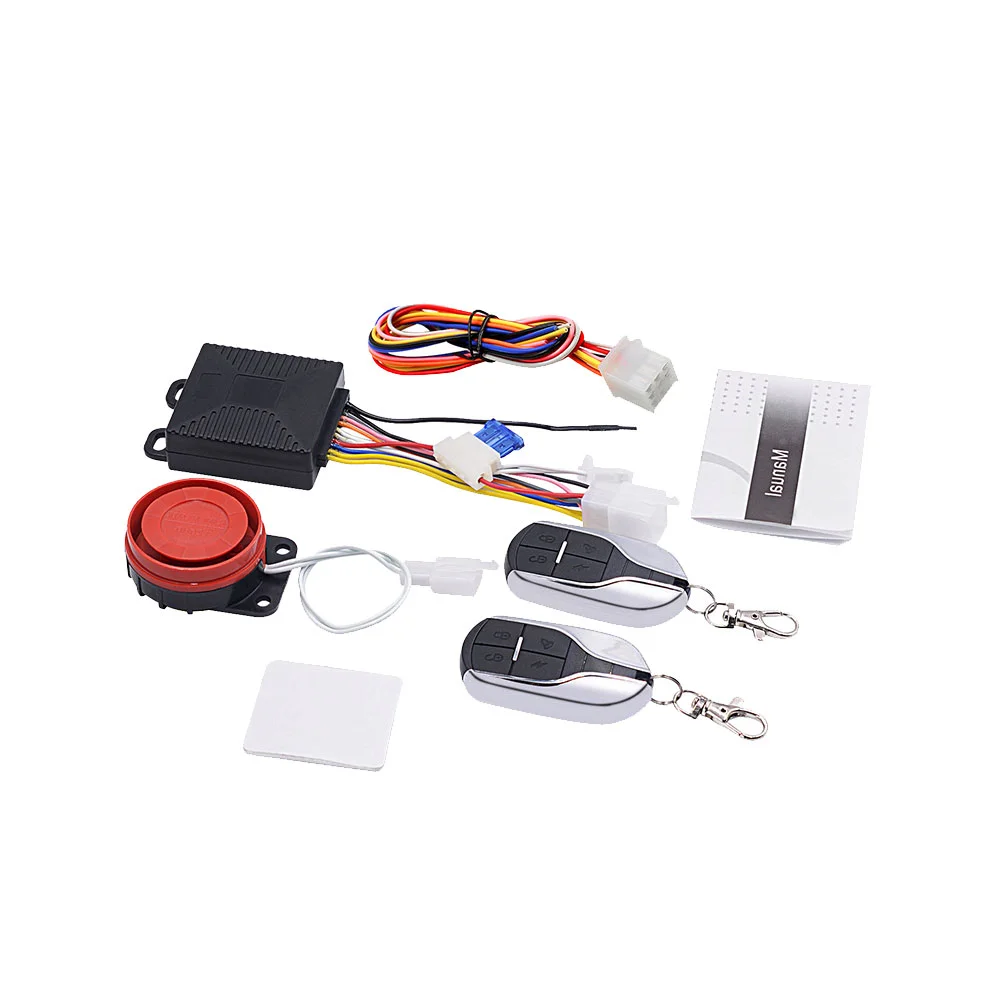 

12V Motorcycle Alarm System Horn Scooter Remote Control Engine Start Keyless Entry Anti-line Cut Universal Moto Alarm Speaker