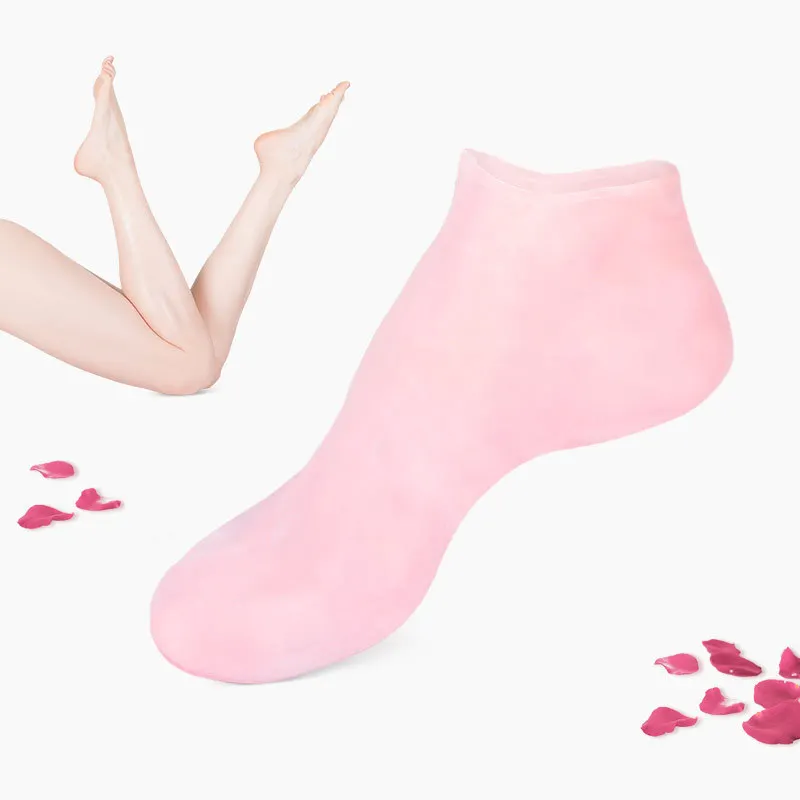 1 Pair Silicone Moisturizing Socks Exfoliating Gel Heel Socks Callus Cracked Dead Skin Remove Protector Pain Relief Foot Care 3