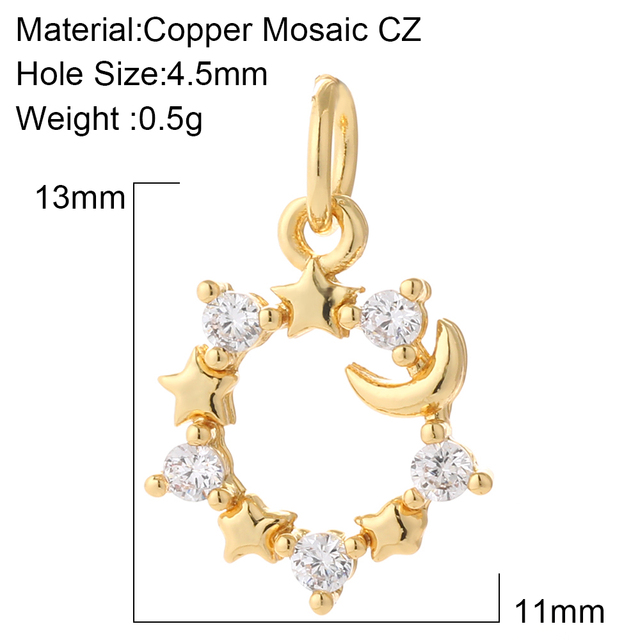 Moon Pendant Charms for Jewelry Making Charm Designer Jewelry Charms for Earrings Necklace Bracelet Handmade High Quality