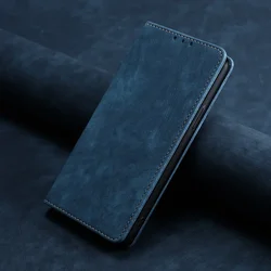 Elegant Leather Flip Cover Business Phone Case - Premium Protection & Style for Honor V20 (Blue)