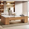 85.8" L-Shaped Executive Desk, Extra Large Office Desk with File Drawers, Modern Business Furniture, Office Desks 1