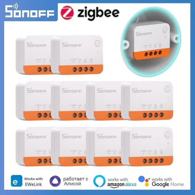 SONOFF ZBMINI L2 Extreme ZigBee สมาร์ทสวิทช์ไม่จําเป็นต้องใช้สาย Neutral 1-Gang 2-Way สวิทช์ควบคุม Alexa เสียงทํางานร่วมกับ ZBBridge 1