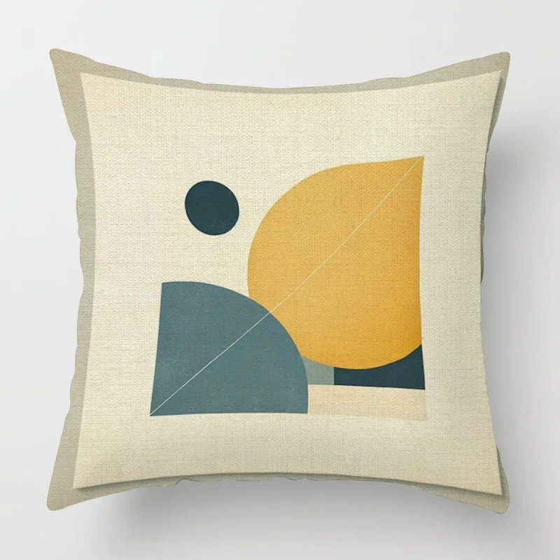 Nordic-style abstract geometric pillow case 50x 50cm fade-proof machine washable home decorations cushion cover 3