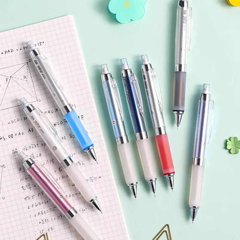 Japan Uni Mechanical Pencil,Kuru Toga M5-858GG Soft grip Automatic rotating activity pencil 0.5 Constant Core aesthetic statione 5