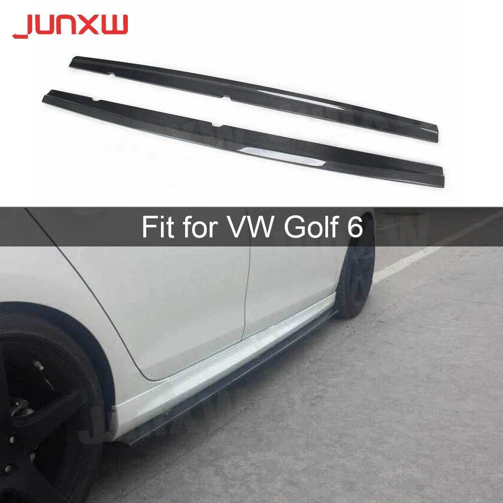 

Боковые юбки из углеродного волокна, спойлер для Volkswagen VW Golf 6 VI MK6 R20 2010-2013 E, защитная накладка на дверной бампер