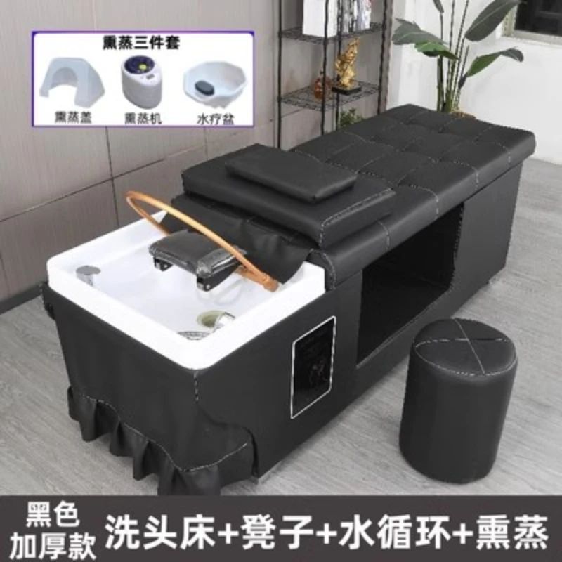 Shampoo Beauty Salon Chair Hair Spa Hairdresser Shampoo Sink Hairdressing Chair Japanese Shaving Cadeira Salon Furniture LJ50SC
