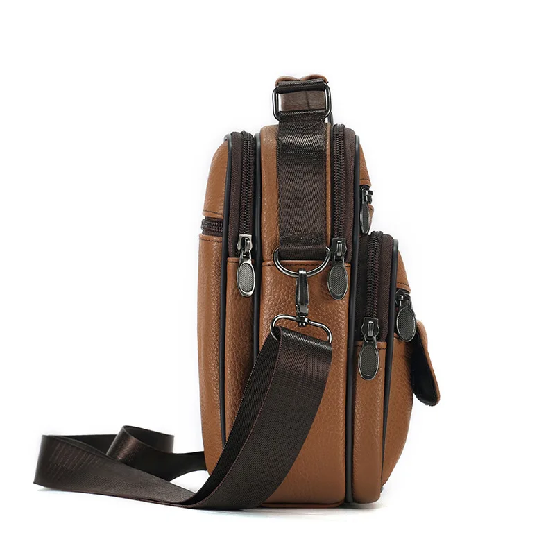 Stylish New Men's Genuine Leather Shoulder Bag - Top Layer Cowhide Sport and Fitness Crossbody Bag