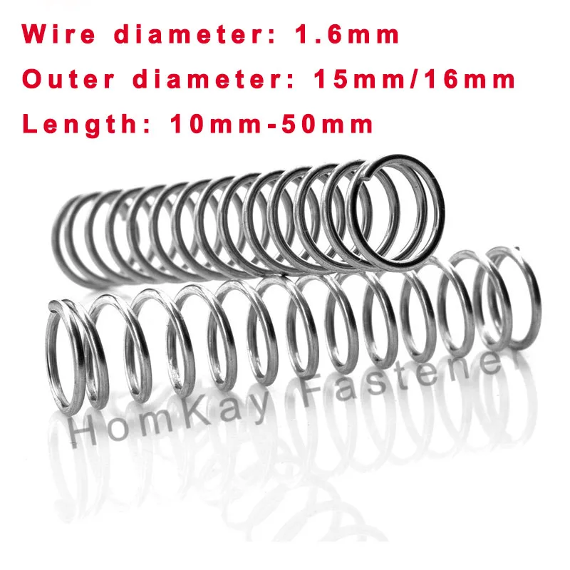 10pcs 0.2mm WD 3mm OD compression spring stainless steel pressure push springs 