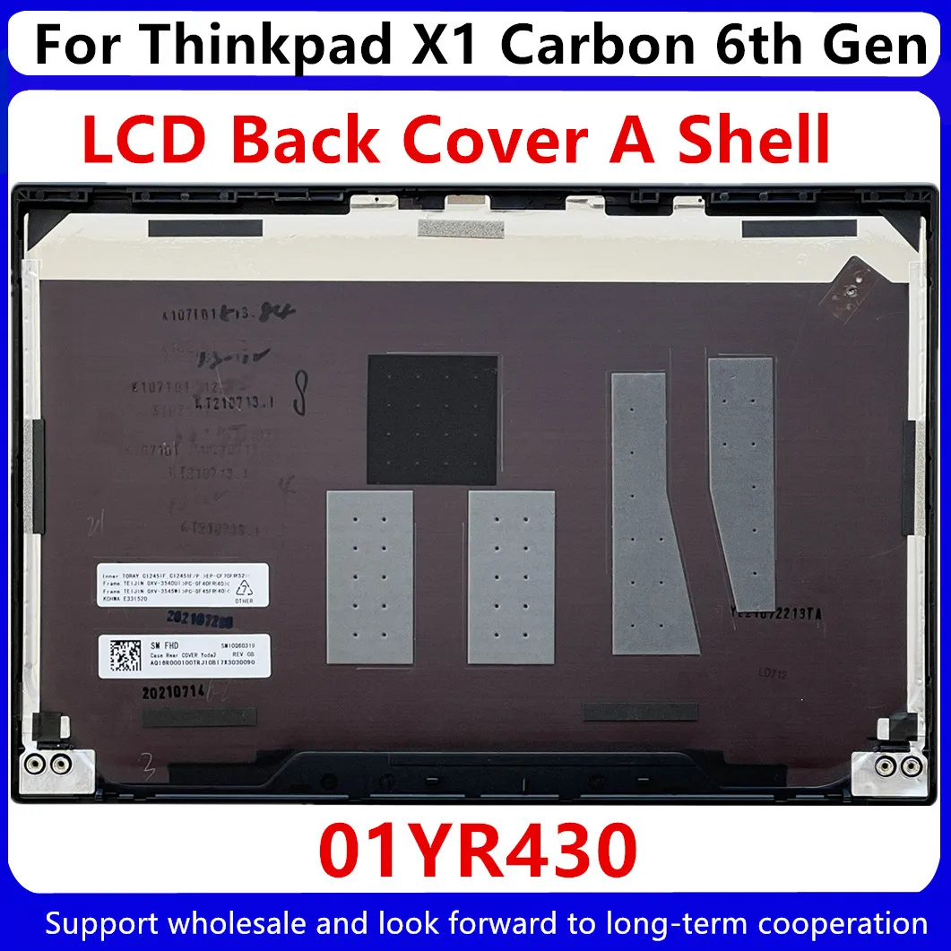 

New For Lenovo Thinkpad X1 Carbon 6th Gen Laptop LCD Screen Back Cover Top Case Rear Lid 01YR430 SM10Q603319 AQ16R000100