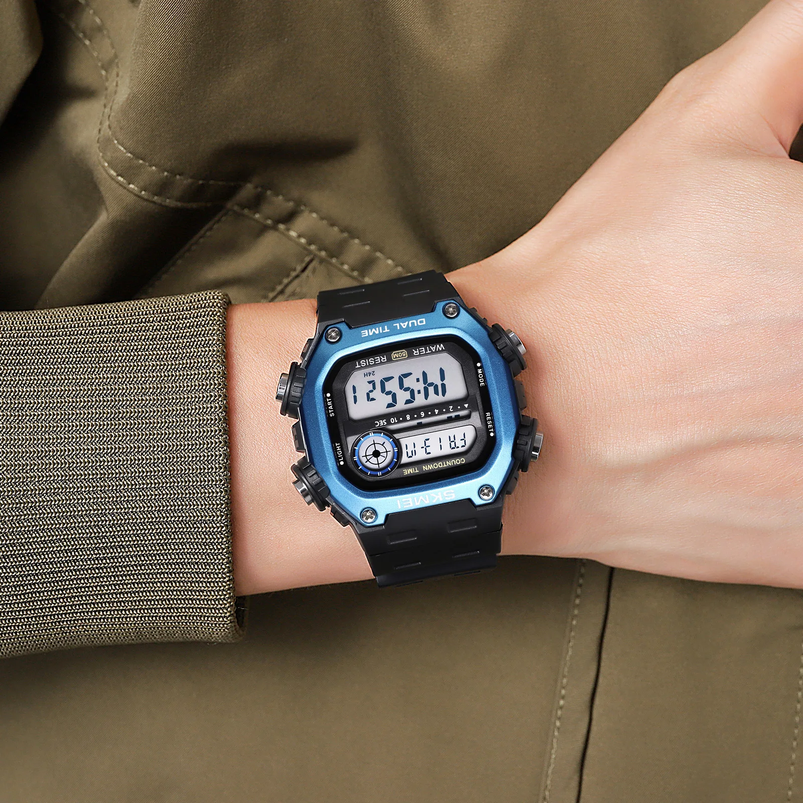 SKMEI Men's Waterproof Digital Sport Watch with Backlight and Stopwatch