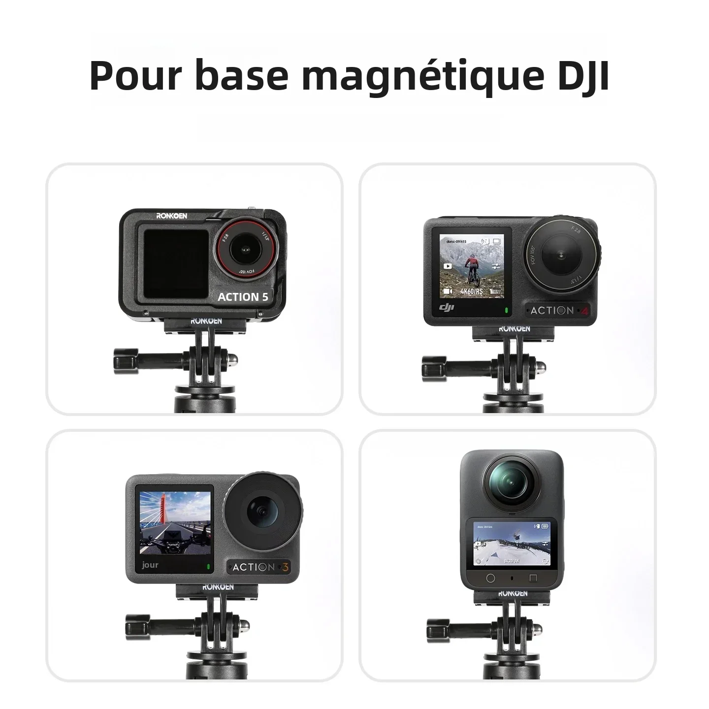 Support de caméra d'action étanche étui de protection coque en silicone pour DJI Osmo Action 4/5 Pro