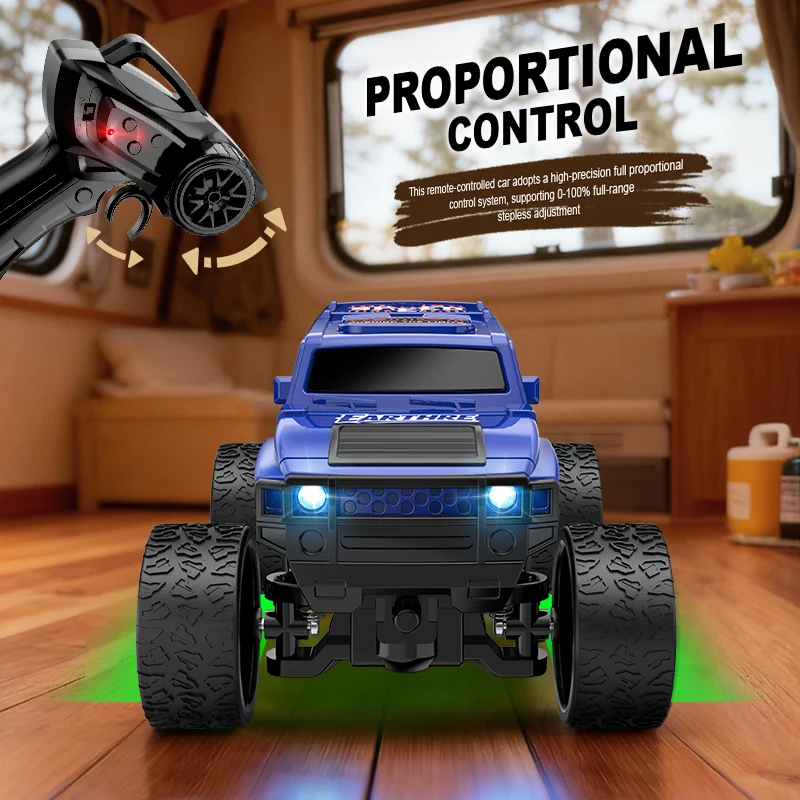 1: 64 Mini Climbing Remote Control Car With Trailer Full Scale Off-road Vehicle Children Toy Model Christmas Gift