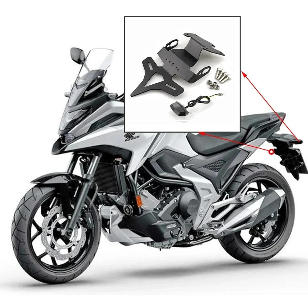 혼다 NC750X NC750S NC750 2021-2024용 오토바이 번호판 홀더 브래킷 리어 테일 프레임 펜더 제거 브래킷