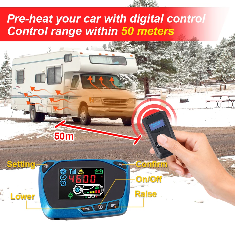 Universal Air Diesels Air Heater Lcd Monitor Switch Control Board Motherboard with Remote Control for Car Parking Heater air diesel heater car heater accessories