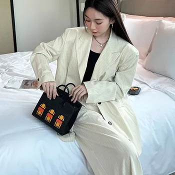 Borsa tote casual con stampa coccodrillo borsa da donna in pelle di lusso Borsa a tracolla a secchiello di grande capacità borsa inclinata per lo shopping da ufficio 1