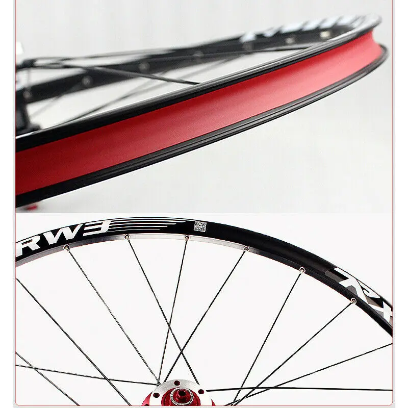 RXR 26 27.5 29 Inch MTB Wheelset Quick Release Thru Axle Mountain Bike Wheel Set for V Brake Bicycle Wheel Rim Bike Part