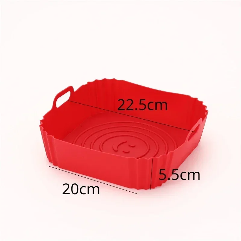 Food Grade Household Oven Tray Square Air Fryer Silicone Grill Special Mat Cake Baking Tool Tray Silicone Kitchen Accessory air fryer tray air fryer accessories baking mat baking bread pan baking bread mould
