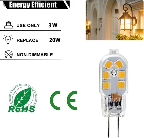 Goodland-G4 Led 전구 AC 220V DC 12V LED 램프, SMD2835 스포트라이트 샹들리에 조명 가정용 20w 할로겐 램프 교체, 10 개/묶음 2